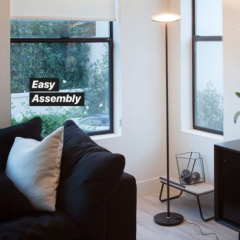 مصباح أرضي LED من Brightech Sky Flux Dimmable - مصباح أرضي فائق السطوع لغرفة المعيشة والمكاتب - مصباح قائم Torchiere مع 3 خيارات إضاءة، مصباح طويل لقراءة غرفة النوم والمزيد - برونزي in Kuwait