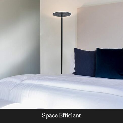 مصباح أرضي LED من Brightech Sky Flux Dimmable - مصباح أرضي فائق السطوع لغرفة المعيشة والمكاتب - مصباح قائم Torchiere مع 3 خيارات إضاءة، مصباح طويل لقراءة غرفة النوم والمزيد - برونزي in Kuwait