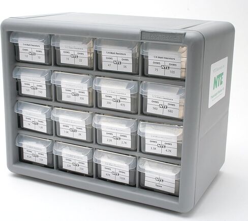 NTE Electronics RK-06 Pre-Packaged Resistor Kit, 5W, 0.10 Ohms to 10 Kilohms, Contains 2 of Each in Saudi Arabia