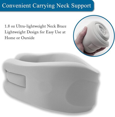 دعامة الرقبة، طوق عنق الرحم لتخفيف آلام الرقبة وتحسين جهاز جر الرقبة بإمالة الرقبة مع نسيج الحرير الجليدي والإسفنج الناعم، دعامة عنق عنق الرحم في المنزل أو العمل (أسود) in Kuwait