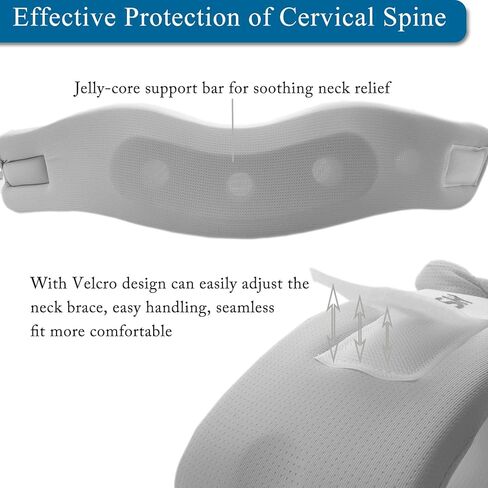 دعامة الرقبة، طوق عنق الرحم لتخفيف آلام الرقبة وتحسين جهاز جر الرقبة بإمالة الرقبة مع نسيج الحرير الجليدي والإسفنج الناعم، دعامة عنق عنق الرحم في المنزل أو العمل (أسود) in Kuwait