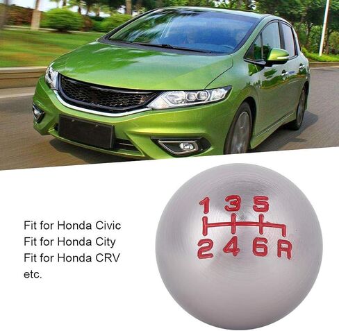 Car Gear Shift Knob Ball Manual Transmission Shifter Car Shift Head M10x1.5 Thread for Honda Civic/City/CRV(6 Speed) in Saudi Arabia