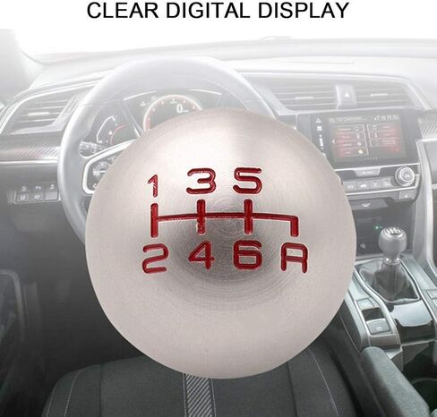 Car Gear Shift Knob Ball Manual Transmission Shifter Car Shift Head M10x1.5 Thread for Honda Civic/City/CRV(6 Speed) in Saudi Arabia