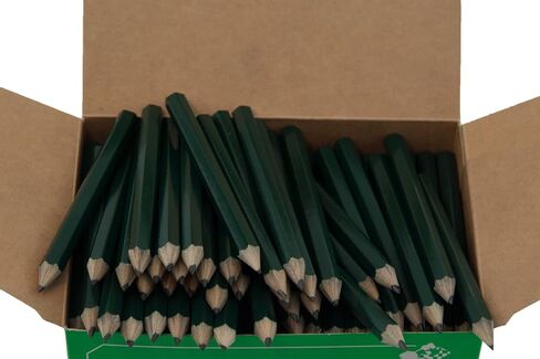 Half Pencils Sharpened Hex (No Eraser) (Golf Pencils, Pew Pencil, Score Pencil, Short Pencil) (Golf Green)(Bulk Box of 288) in Saudi Arabia