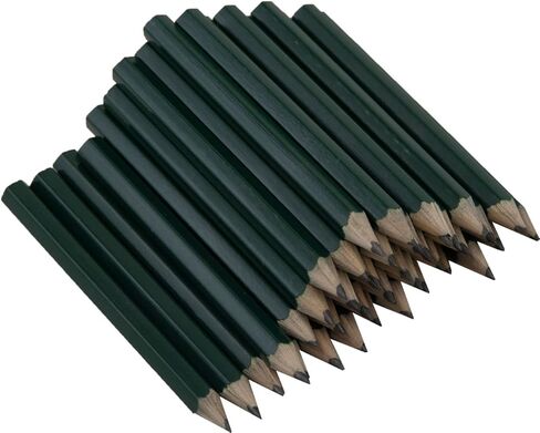 Half Pencils Sharpened Hex (No Eraser) (Golf Pencils, Pew Pencil, Score Pencil, Short Pencil) (Golf Green)(Bulk Box of 288) in Saudi Arabia