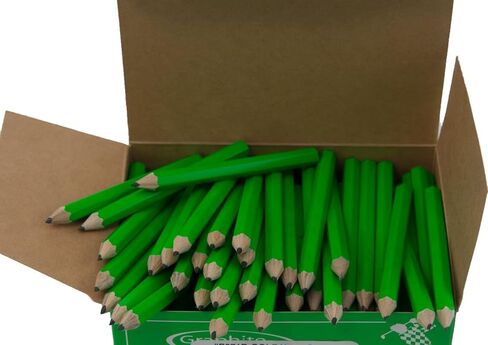 Half Pencils Sharpened Hex (No Eraser) (Golf Pencils, Pew Pencil, Score Pencil, Short Pencil) (Golf Green)(Bulk Box of 288) in Saudi Arabia