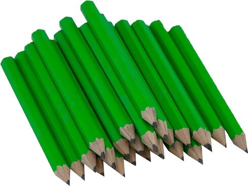 Half Pencils Sharpened Hex (No Eraser) (Golf Pencils, Pew Pencil, Score Pencil, Short Pencil) (Golf Green)(Bulk Box of 288) in Saudi Arabia