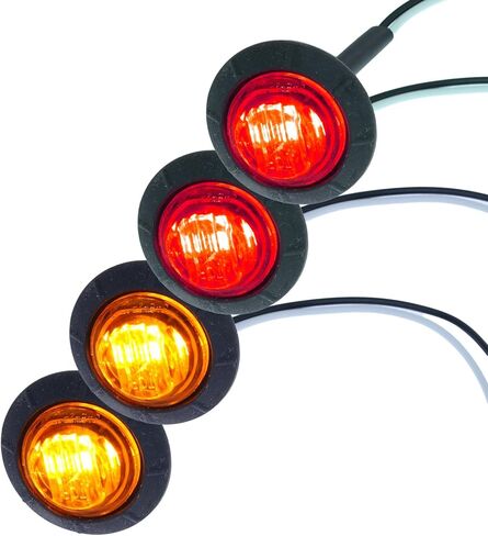 MCSADVENTURES Universal UTV ATV DIY Street Legal Kit نظام إشارة الانعطاف مع قرن (LED مستدير، مفتاح تبديل)، in Kuwait