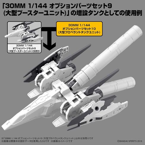 BANDAI Spirits 1/144 Option Parts Set 10 (Large Propellant Tank Unit) 1/144 Scale Color Coded Plastic Model 1.2 inches (30 mm) in Saudi Arabia