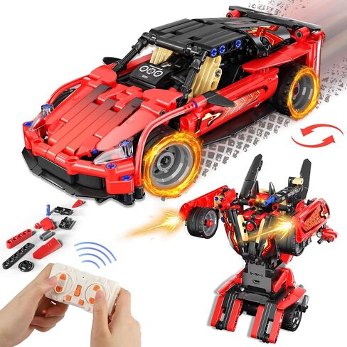 Remote Control Racing Car Building Kit, Compatible with Lego STEM Toys for Kids 2 in 1 Model Car Kit 425 PCS, Gifts Toys for Age 6-12 Years Old Kids Boys in Saudi Arabia