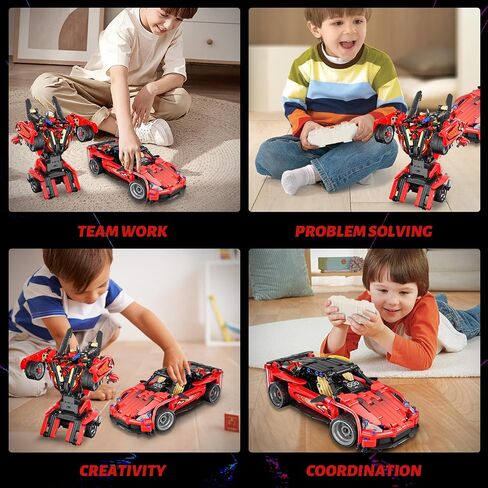 Remote Control Racing Car Building Kit, Compatible with Lego STEM Toys for Kids 2 in 1 Model Car Kit 425 PCS, Gifts Toys for Age 6-12 Years Old Kids Boys in Saudi Arabia