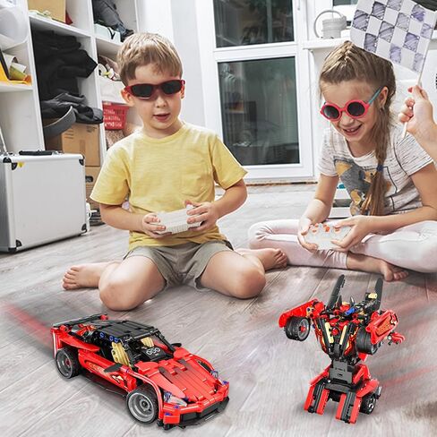 Remote Control Racing Car Building Kit, Compatible with Lego STEM Toys for Kids 2 in 1 Model Car Kit 425 PCS, Gifts Toys for Age 6-12 Years Old Kids Boys in Saudi Arabia