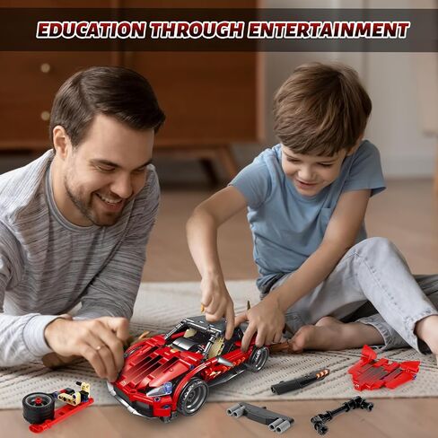 Remote Control Racing Car Building Kit, Compatible with Lego STEM Toys for Kids 2 in 1 Model Car Kit 425 PCS, Gifts Toys for Age 6-12 Years Old Kids Boys in Saudi Arabia