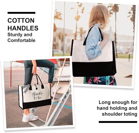 Bride Gifts - Canvas Tote Bag for Bride, Bride to Be Gifts, Engagement Gift for Her, Bridal Shower Gifts in Kuwait