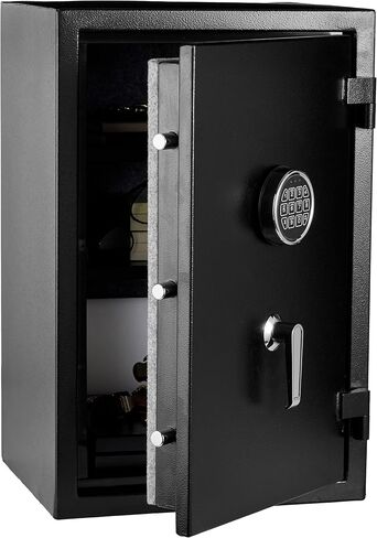 Amazon Basics Fire Resistant Security Safe with Programmable Electronic Keypad, 2.1 Cubic Feet, Black, 16.93"W x 13.78" Dx 25.98"H in Saudi Arabia