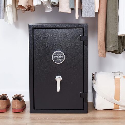 Amazon Basics Fire Resistant Security Safe with Programmable Electronic Keypad, 2.1 Cubic Feet, Black, 16.93"W x 13.78" Dx 25.98"H in Saudi Arabia