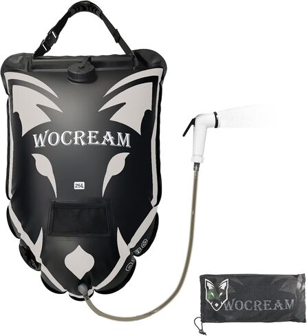 Camping Portable Solar Shower Bag, 25L, with On/Off Shower Head, for Camping, Beach Swimming, Outdoor Traveling, Camping Accessories in Saudi Arabia