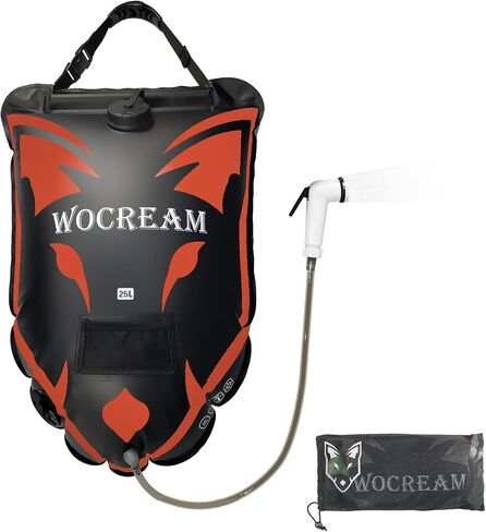 Camping Portable Solar Shower Bag, 25L, with On/Off Shower Head, for Camping, Beach Swimming, Outdoor Traveling, Camping Accessories in Saudi Arabia