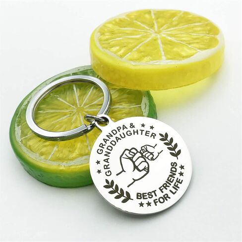 Grandpa Keychain from Granddaughter Grandson Funny Grandfather Key Chain Fathers Day Birthday Christmas Gifts in Saudi Arabia