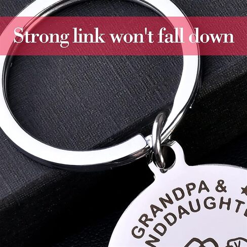 Grandpa Keychain from Granddaughter Grandson Funny Grandfather Key Chain Fathers Day Birthday Christmas Gifts in Saudi Arabia