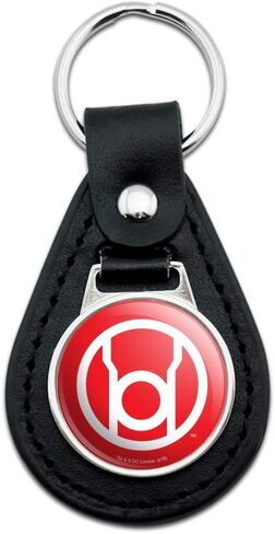 الرسومات والمزيد من الجلد الأسود الفانوس الأخضر Blackest Night Red Lantern Logo Keychain in Saudi Arabia
