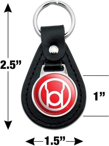 الرسومات والمزيد من الجلد الأسود الفانوس الأخضر Blackest Night Red Lantern Logo Keychain in Saudi Arabia