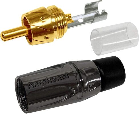 WORLDS BEST CABLES 3 Foot – TS to RCA Cable – Gotham GAC-4/1 (Black) Star-Quad Audio Interconnect Cable & Neutrik NP2X-B & Amphenol ACPL-CBK Gold Plugs - Custom Made in Saudi Arabia