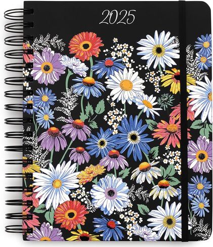 Vera Bradley 2024-2025 Large Planner Daily Weekly & Monthly, 17 Month Hardcover Agenda Dated Aug 2024-Dec 2025, Cute Planner with Stickers, Pockets, & Spiral Binding (Garden Green Leaf) in Saudi Arabia