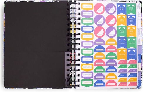 Vera Bradley 2024-2025 Large Planner Daily Weekly & Monthly, 17 Month Hardcover Agenda Dated Aug 2024-Dec 2025, Cute Planner with Stickers, Pockets, & Spiral Binding (Garden Green Leaf) in Saudi Arabia