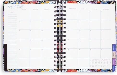 Vera Bradley 2024-2025 Large Planner Daily Weekly & Monthly, 17 Month Hardcover Agenda Dated Aug 2024-Dec 2025, Cute Planner with Stickers, Pockets, & Spiral Binding (Garden Green Leaf) in Saudi Arabia