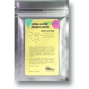 Sodium Ascorbyl Phosphate Sap Powder for Skin Care, Antioxidant Increase Skin Elasticity Stable Vitamin C Derivative Improve Skin Gloss, and in DIY Skin Care by Talsen Chemicals (1 Ounce / 28 gram)