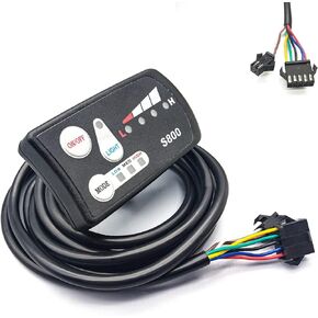 Ebike Display 36V/48V S800 LED Display with Light Function Screen Electric Bicycle or Electric Scooter Control Panel LED Display SM Plug