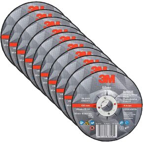 3M Silver Grinding Wheel, Depressed Center – for Right Angle Grinder – 5" diam. x 1/4" Thick x 7/8" Arbor Hole – Type 27 – 87454 – Pack of 10 in Kuwait