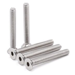 Glvaner 1/4-20 x 1-1/2" (30 pcs) Flat Head Socket Cap Screws Bolts, 304 Stainless Steel 18/8, Countersunk Head Socket Cap Screws, Allen Hex Drive, Full Thread
