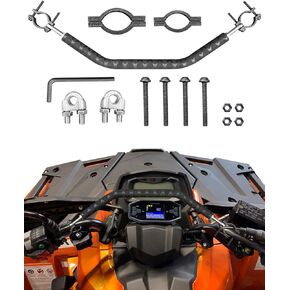 ATV Mud Strap, 7/8-11/8 Inch Motorcycle Handlebar Grab Straps Fit for Can Am Outlander Polaris Sportsman Renegade Kawasaki Yamaha Honda Rancher Snowmobile, Aluminum Alloy Ropes