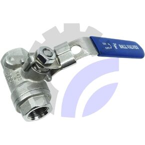 AF Hydro 1/4'' NPT 2 Piece Reducing Ball Valve, Stainless Steel SS316 Standard for Water, Oil and Gas with Blue Locking Handles