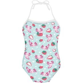 Girls One Piece Swimsuit Summer Quick Dry Beach Sport Bathing Suit Halter Strap 1-10 Little Kids Toddler Swimwear