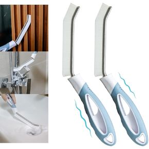 2 PCS Hard Bristle Crevice Cleaning Brush, Small Brushes, Grout Cleaning Brush, Toilet Brush, Bathroom Tile Scrub Brush, Gap Cleaning Tools for Home, Bathroom, Kitchen, Comfortable Non-Slip Handle.