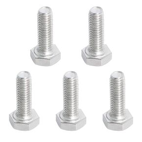 Aopin M5 x 12mm Hex Head Bolts Screws Grade 6.8 Stainless Steel, Fasteners Fully Machine Threaded SUS304 50 Pcs