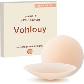 Nipple Covers, Adhesive Sticky Silicone Nipple Pasties for Women ，Reusable Pasty Nipple Cover for Dress