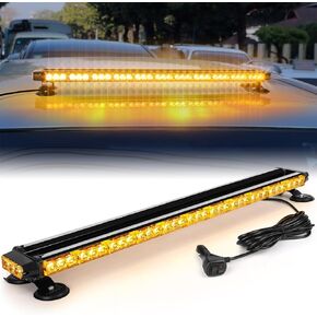 شريط إضاءة LED للطوارئ 36 بوصة 72، أضواء منارة تحذيرية للشاحنات، أضواء وامضة للسلامة تحذير كهرمان مع سلك مغناطيسي و16 قدم مستقيم لسطح رافعة شوكية السيارة in Kuwait