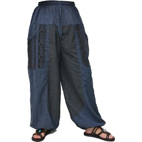 Siamrose Baggy Yoga Harem Pants Men Women Casual Lounge Pants Two-Colored, 2 Pockets