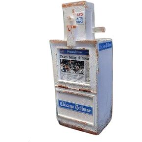 Miniature American Payphone in 1:12 Scale, Mini Vintage Style Phone Booth Mailbox Model Decoration, Suitable for Collection and Scene Building Mini Dollhouse Furniture Accessories (4Pcs) in Saudi Arabia