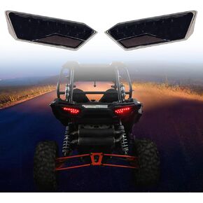 LED Tail Light Assembly Rear Brake Lights Rear Stop Lamp Left & Right Taillights Compatible with Polaris RZR 1000 900 XP 4 TURBO 2014-2018,Replaces 2412341 & 2412342 (Red)