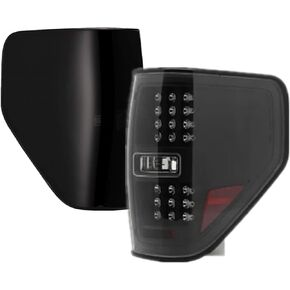 munirater Brake Lamps Tail Lights Black Replacement for 2009-2014 F150 Pickup