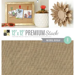 DCWVE Die Cuts with A View Specialty Cardstock Stack-12 x 12-Natural Burlap-8 Seat PS-010-00043