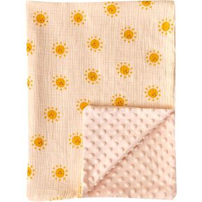 Lotus Karen Baby Blanket for Kids 100% Polyester Fill Super Soft Touch Nursery Bed Blankets with Tangerine Bear Swaddle Blankets 30x40
