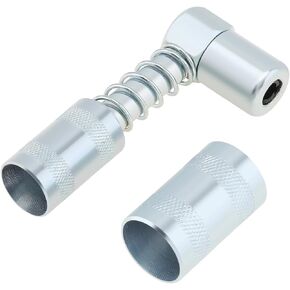 90 Degree Grease Coupler Adapter for Auto/Farm/Truck/Industrial Use with Sleeves, 3 Jaw Angle Grease Fitting Tool