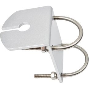 HYS Mobile Antenna Mount Outdoor Antenna Pole Mast Mount Bracket, Heavy Duty Aluminum with U-Bracket Assembly, L-Bracket with 16mm(APPR. 0.63inchs) Hole for HF/VHF/UHF Mobile Radio Antenna