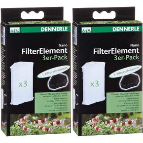 Dennerle 2 Pack of Nano FilterElements for Aquarium Filters, 3 Count Each in Saudi Arabia